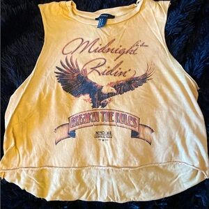 Forever21 crop tank top with Eagle
